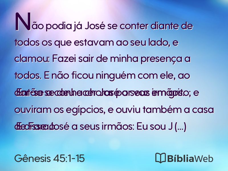 Gênesis 45:1-15 em imagem para compartilhar
