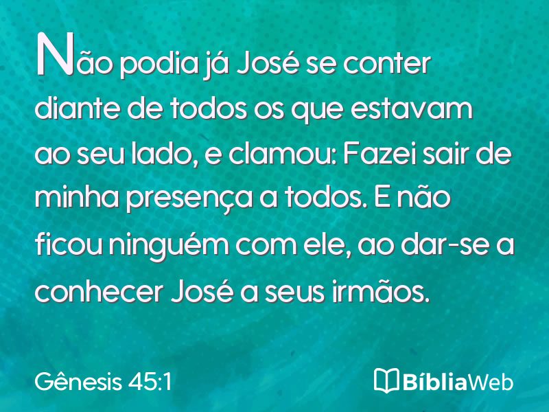 Gênesis 45:1 em imagem para compartilhar