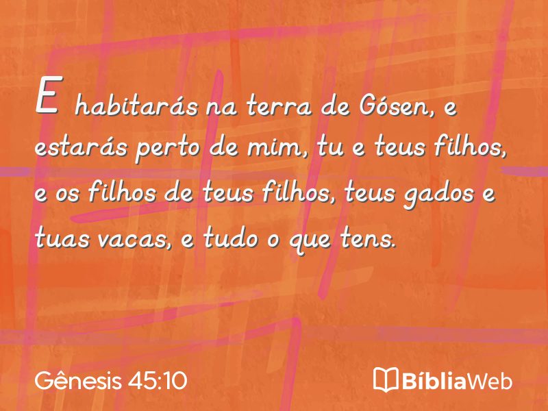 Gênesis 45:10 em imagem para compartilhar