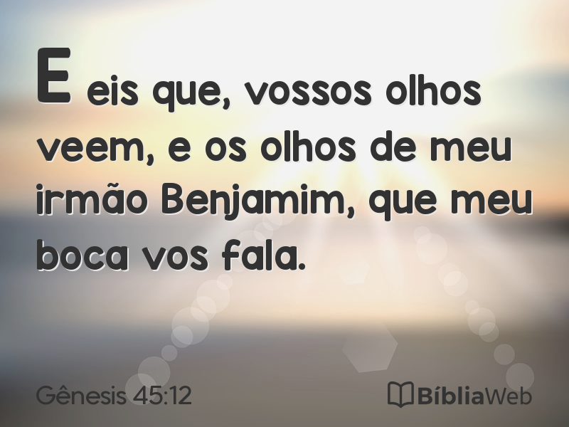 Gênesis 45:12 em imagem para compartilhar