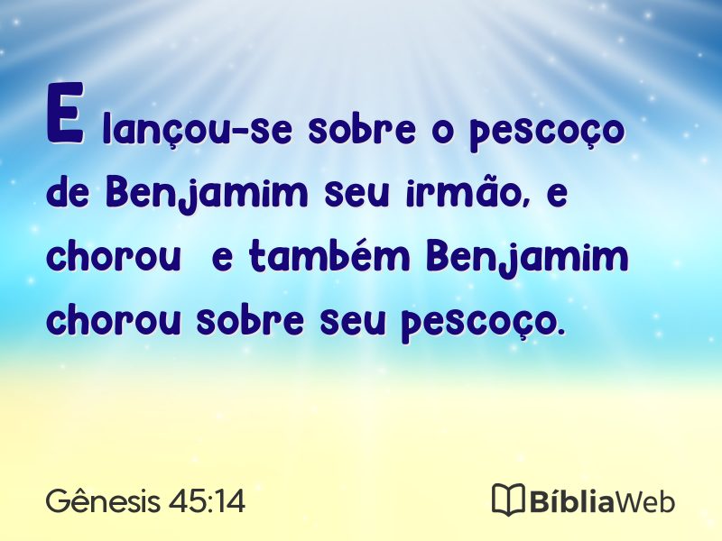 Gênesis 45:14 em imagem para compartilhar