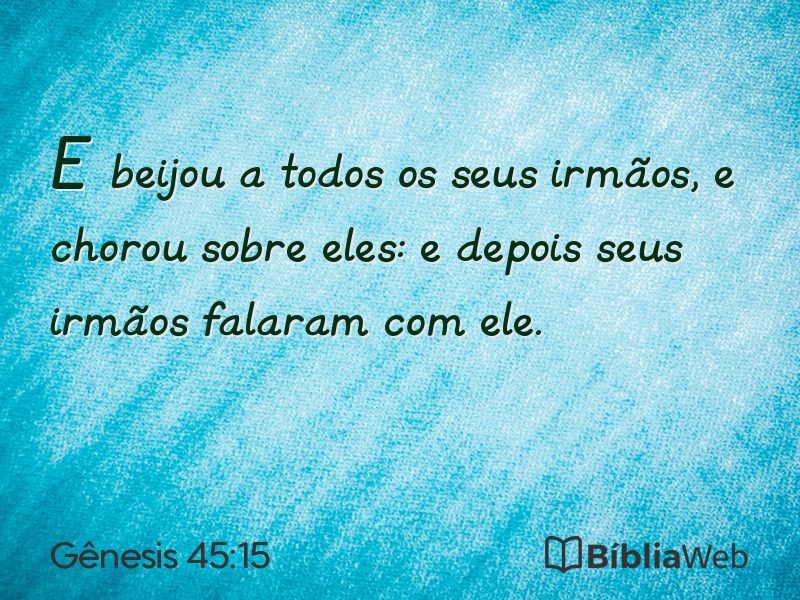 Gênesis 45:15 em imagem para compartilhar
