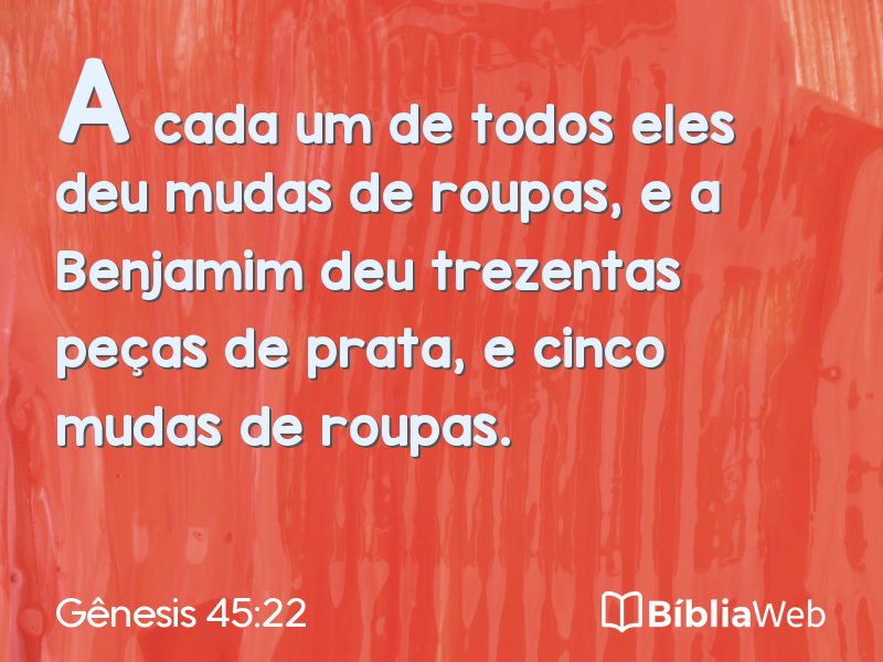 Gênesis 45:22 em imagem para compartilhar