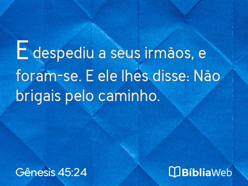 Gênesis 45:24 em imagem para compartilhar