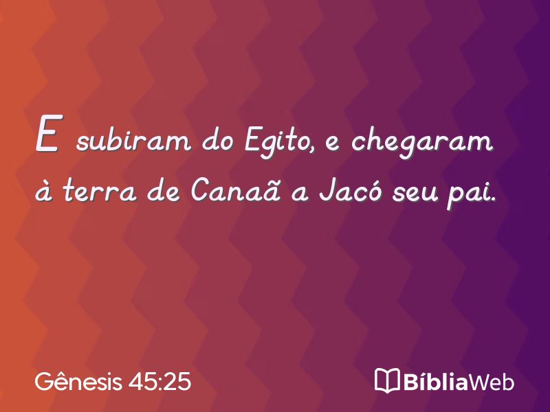 Gênesis 45:25 em imagem para compartilhar