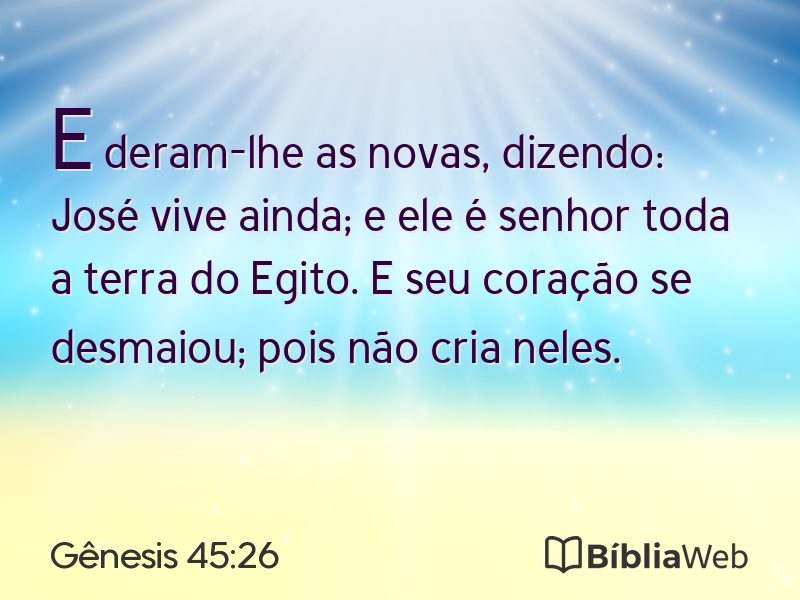 Gênesis 45:26 em imagem para compartilhar