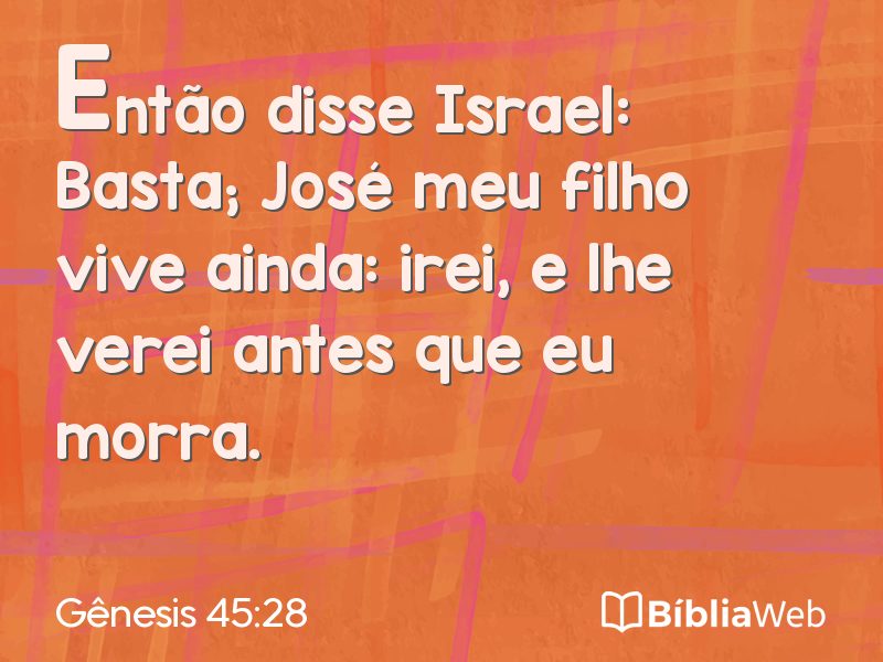 Gênesis 45:28 em imagem para compartilhar