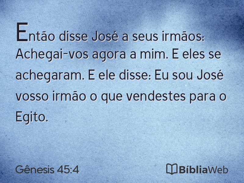 Gênesis 45:4 em imagem para compartilhar