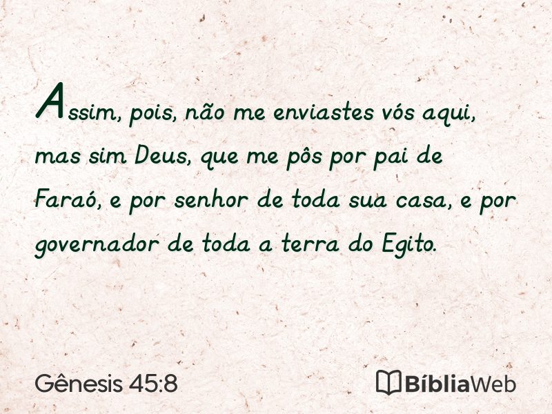 Gênesis 45:8 em imagem para compartilhar