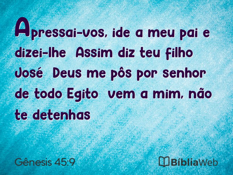 Gênesis 45:9 em imagem para compartilhar