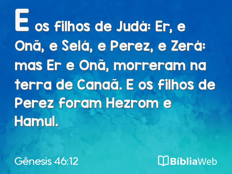 Gênesis 46:12 em imagem para compartilhar