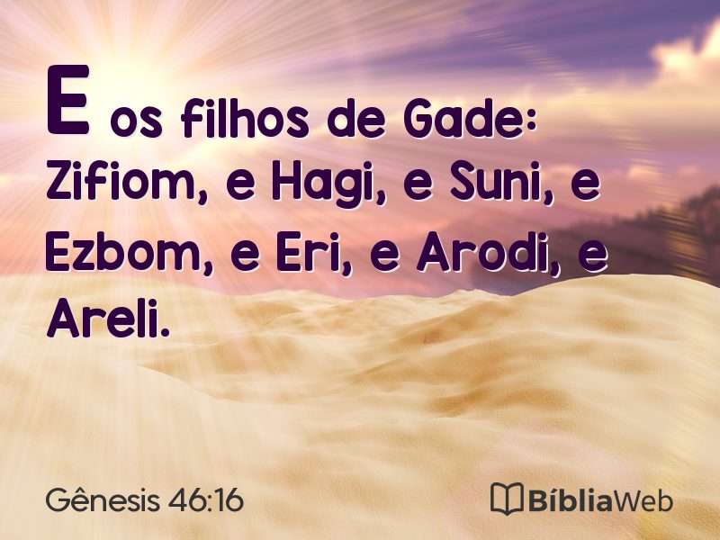 Gênesis 46:16 em imagem para compartilhar