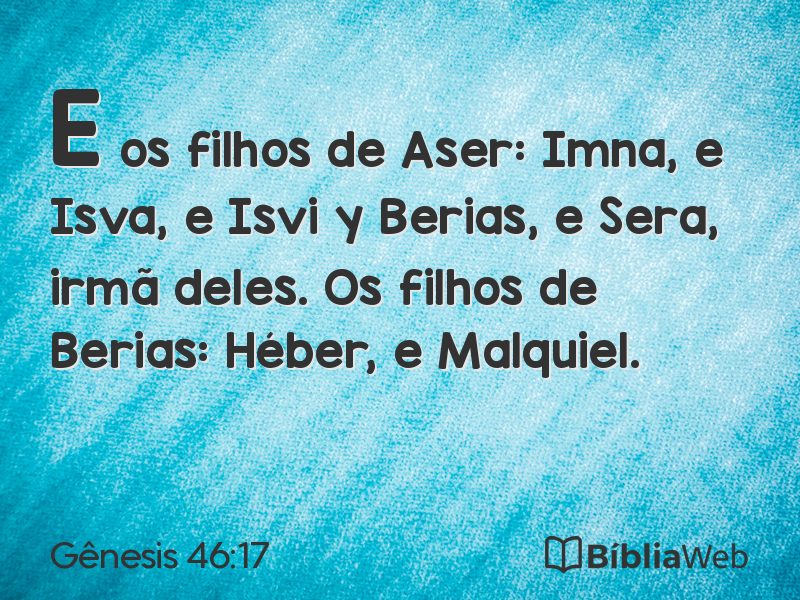 Gênesis 46:17 em imagem para compartilhar