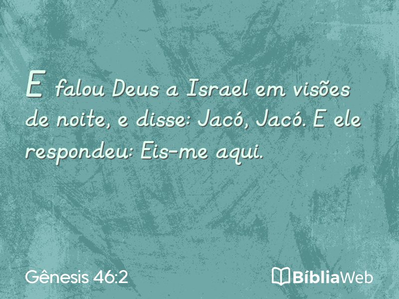 Gênesis 46:2 em imagem para compartilhar