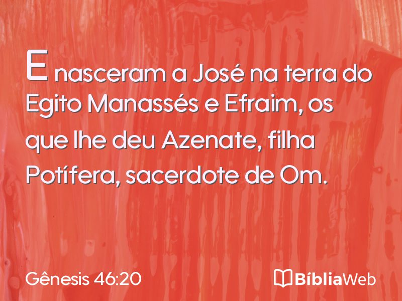 Gênesis 46:20 em imagem para compartilhar