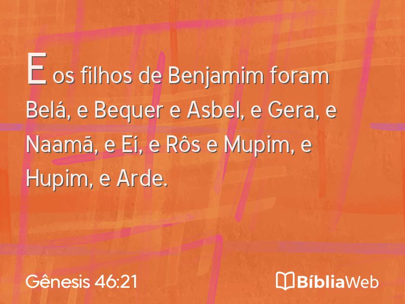 Gênesis 46:21 em imagem para compartilhar