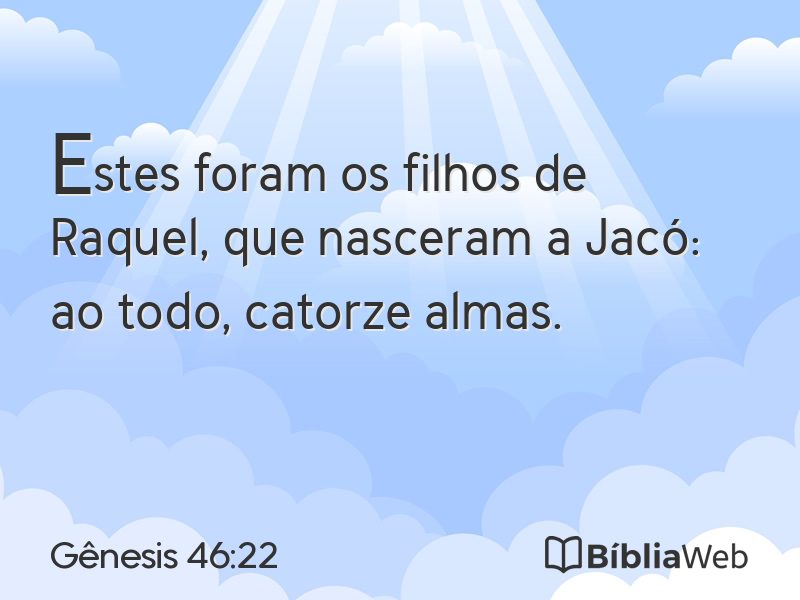 Gênesis 46:22 em imagem para compartilhar
