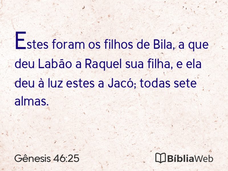 Gênesis 46:25 em imagem para compartilhar
