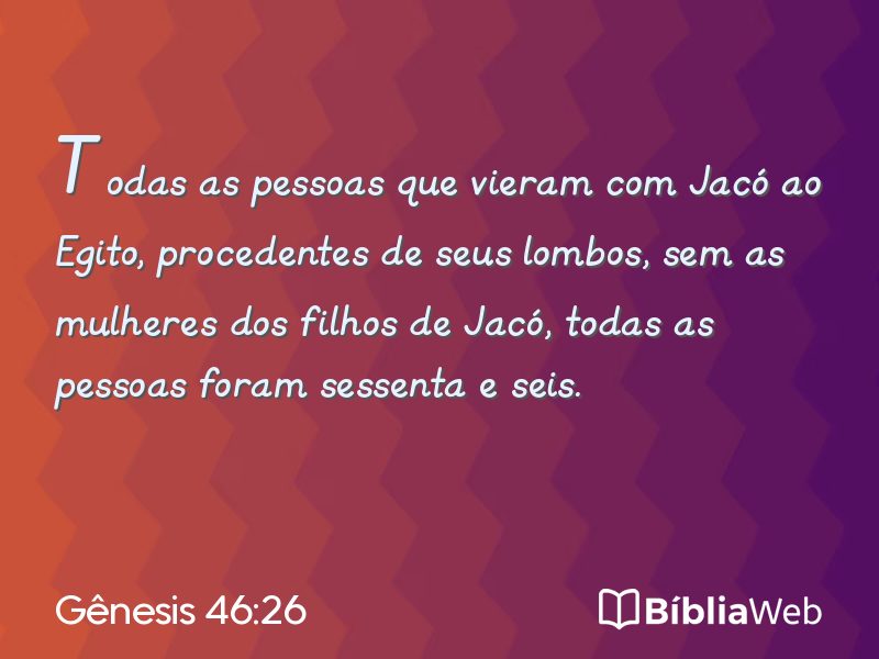 Gênesis 46:26 em imagem para compartilhar