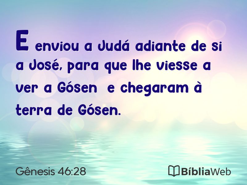 Gênesis 46:28 em imagem para compartilhar
