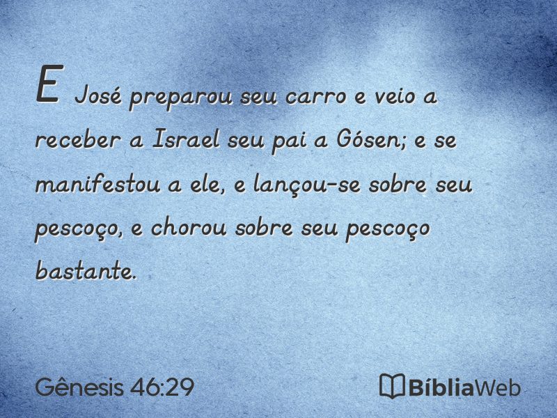 Gênesis 46:29 em imagem para compartilhar