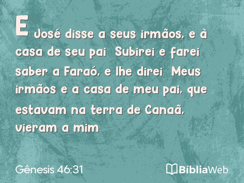 Gênesis 46:31 em imagem para compartilhar