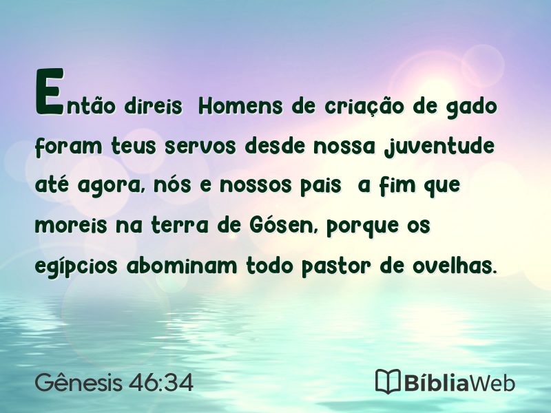 Gênesis 46:34 em imagem para compartilhar