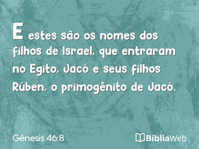 Gênesis 46:8 em imagem para compartilhar