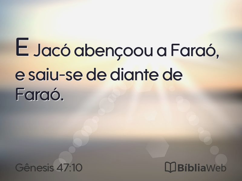 Gênesis 47:10 em imagem para compartilhar