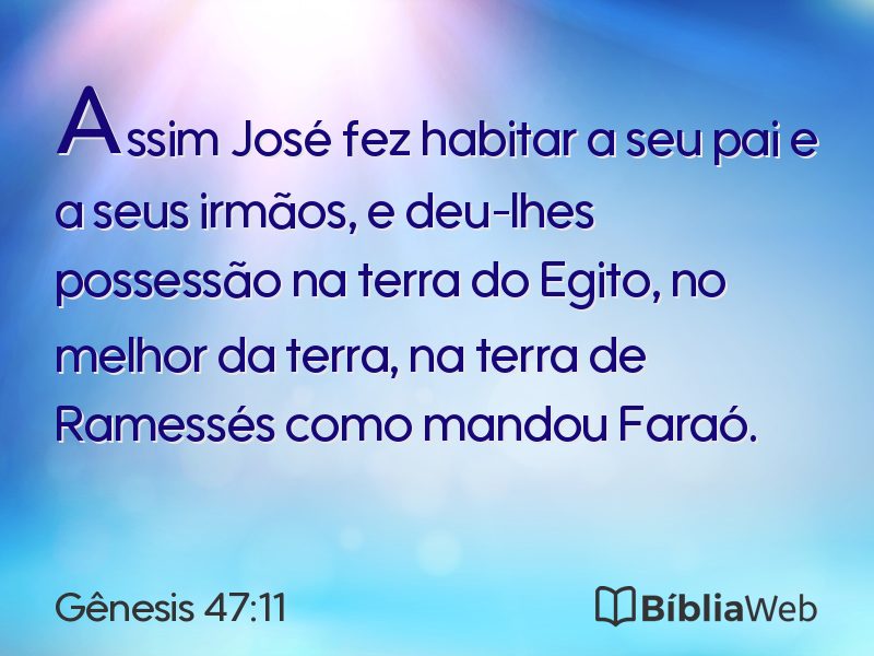 Gênesis 47:11 em imagem para compartilhar