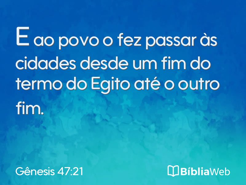 Gênesis 47:21 em imagem para compartilhar