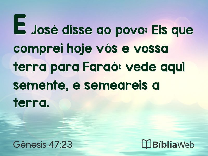 Gênesis 47:23 em imagem para compartilhar