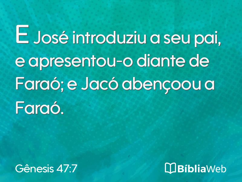 Gênesis 47:7 em imagem para compartilhar