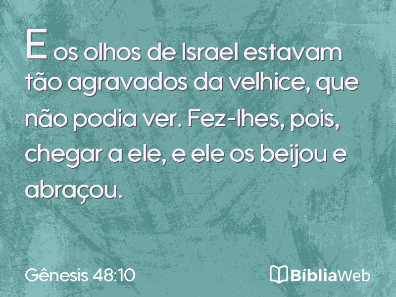 Gênesis 48:10 em imagem para compartilhar