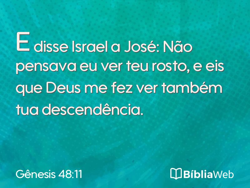 Gênesis 48:11 em imagem para compartilhar