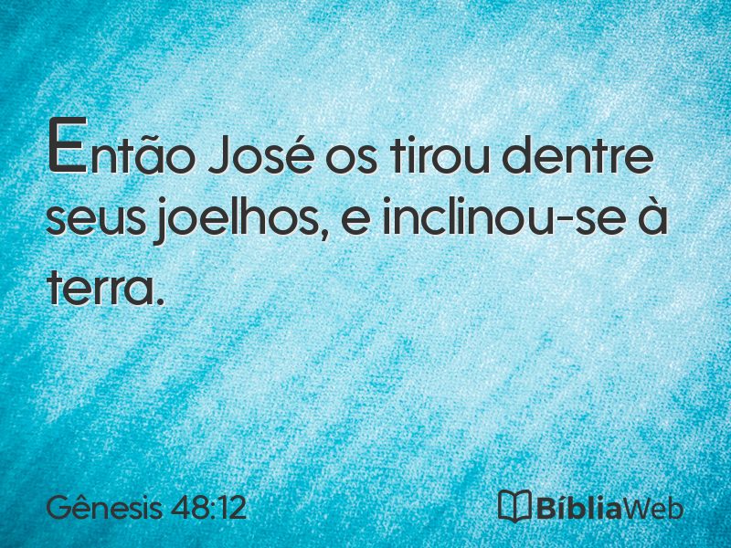 Gênesis 48:12 em imagem para compartilhar