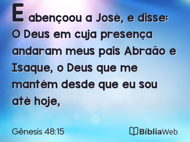 Gênesis 48:15 em imagem para compartilhar