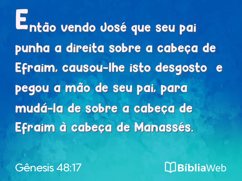 Gênesis 48:17 em imagem para compartilhar