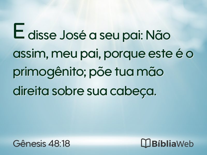 Gênesis 48:18 em imagem para compartilhar