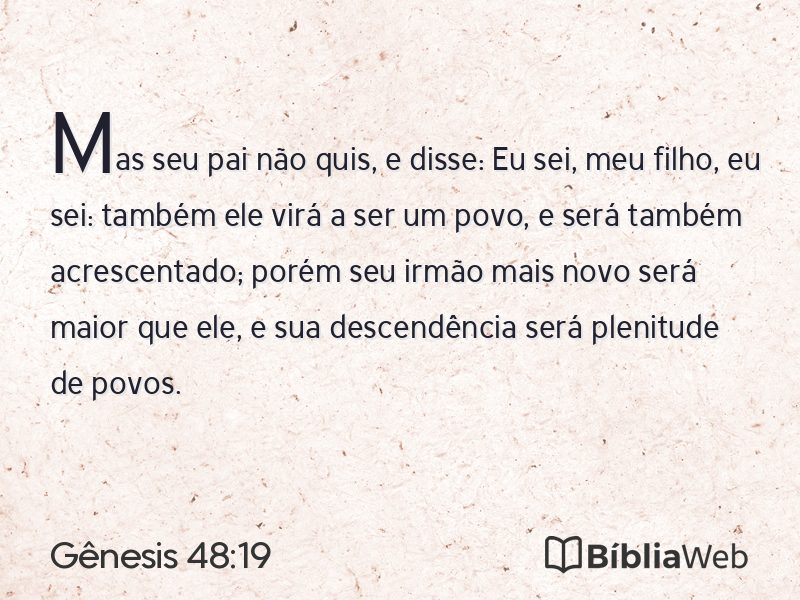 Gênesis 48:19 em imagem para compartilhar