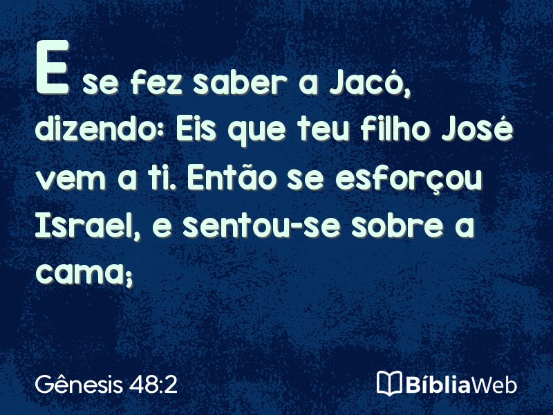 Gênesis 48:2 em imagem para compartilhar