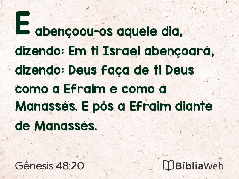 Gênesis 48:20 em imagem para compartilhar