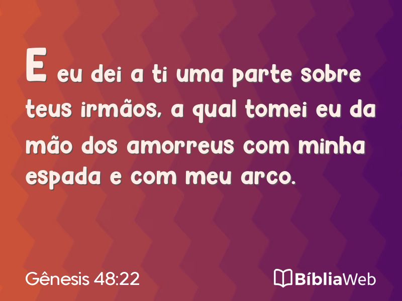 Gênesis 48:22 em imagem para compartilhar