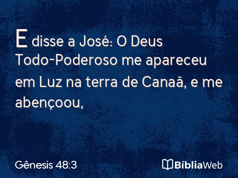 Gênesis 48:3 em imagem para compartilhar