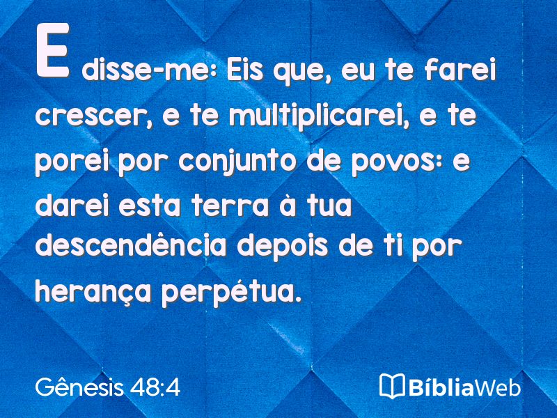 Gênesis 48:4 em imagem para compartilhar