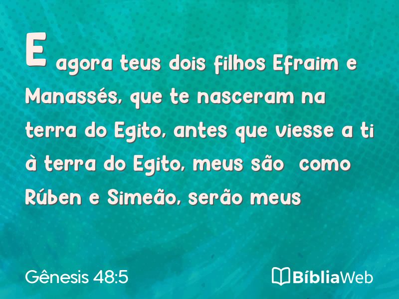Gênesis 48:5 em imagem para compartilhar