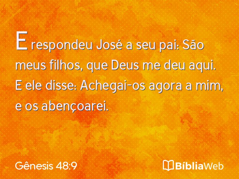 Gênesis 48:9 em imagem para compartilhar