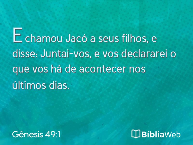 Gênesis 49:1 em imagem para compartilhar