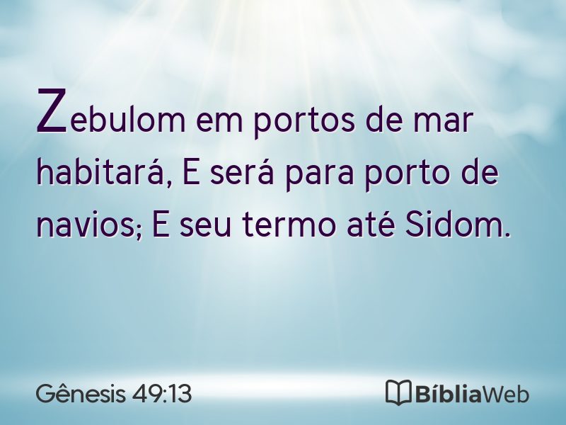 Gênesis 49:13 em imagem para compartilhar