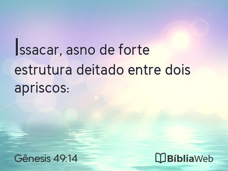 Gênesis 49:14 em imagem para compartilhar